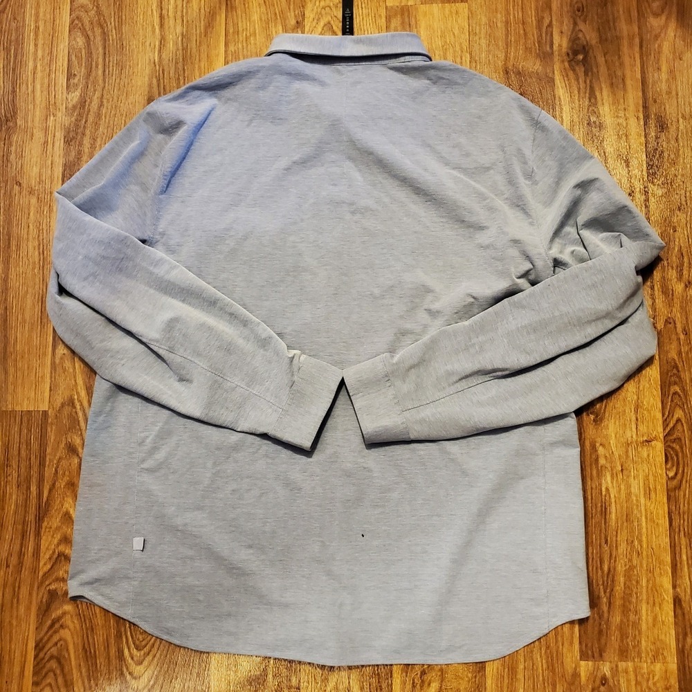 Lululemon Shirt Men 3XL Blue Commission Button Down Long Sleeve Stretch - Picture 2 of 5